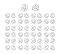 Ujjdwiurgh Belle perle de 6mm Porte-fleur de perles de la couleur argent pour la fabrication de (environ 500pcs)