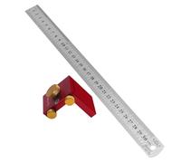 Ujjdwiurgh Bloc de positionnement de règle en acier, jauge de marquage de ligne d'angle en aluminium, localisateur de mesure de menuiserie