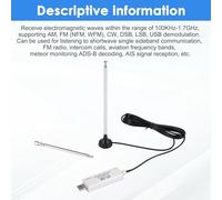 Ujjdwiurgh Blog RTL-SDR RéCepteur RTL SDR V3 RTL2832U 0,1 MHz-1,7 GHz TCXO SMA RéCepteur Radio DéFini par Logiciel avec Antenne