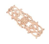 Ujjdwiurgh Bois en Caoutchouc Sculpté Applique RéTro Meubles Artisanat DéCor Nouveau (22,5 x 8 Cm)