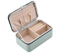 Ujjdwiurgh Boîte à bijoux portable en cuir PU pour ranger les colliers et boucles d'oreilles