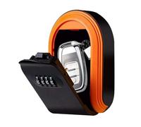 Ujjdwiurgh Boîte à Clés Magnétique avec Code, Boîte à Clés avec Code à 4 Chiffres, Boîte à Clés Orange