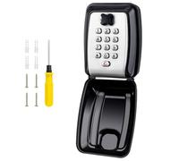 Ujjdwiurgh Boîte à Clés Murale Grande Boîte à Clés Sécurisée Étanche Boîte à Clés Extérieure avec 12 Codes Clé Robuste Résistante Aux Intempéries et à la Rouille