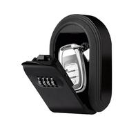 Ujjdwiurgh Boîte à Clés, Serrure à Code Magnétique avec Combinaison à 4 Chiffres, Boîte à Clés Magnétique Noire