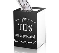 Ujjdwiurgh Boîte à conseils en acrylique pour restaurant, boîte à suggestions, collecte, don, argent, boîte à monnaie