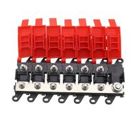 Ujjdwiurgh Boîte à Fusibles MIDI pour Voiture à 6 Voies avec Fusibles 200A à Boulon pour RV, Voiture, Bateau, Bus