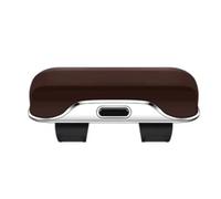 Ujjdwiurgh Boîte à lunettes de voiture avec interrupteur poussoir - Résistante aux chocs - Support de lunettes de soleil stable - Installation sans perte - Marron