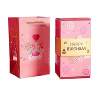 Ujjdwiurgh Boîte Cadeau avec Argent -Up Surprise, Boîte de Farces D'Anniversaire, Enveloppe Rouge Chinoise B