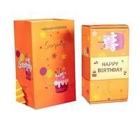 Ujjdwiurgh Boîte cadeau éclatante pour anniversaire, farce d'anniversaire, boîte cadeau pour argent liquide, enveloppe rouge chinoise, facile à utiliser C