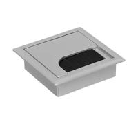 Ujjdwiurgh Boîte de Filetage de Bureau 80x80 pour Table D'Ordinateur, Couvercle de Trou de, Trou de Filetage, Plaque de Protection Carrée pour Brosse, Noir 80x80