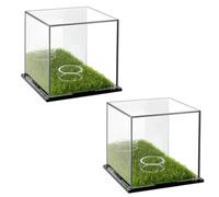 Ujjdwiurgh Boîte de Présentation de Golf Support de Golf en Acrylique Boîte de Présentation Transparente Boîte de Présentation Carrée avec Base Verte