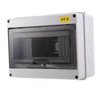 Ujjdwiurgh Boîte de Protection IP65 pour Disjoncteur MCB, Boîte de Distribution ABS pour Électronique D'Alimentation sur Rail DIN pour Disjoncteur HT-8 Voies