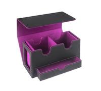 Ujjdwiurgh Boîte de Rangement de Cartes Magnétiques de Portable, Boîte de Rangement à Tiroir avec Fenêtre de Visualisation, Porte-Cartes pour Cartes de Magiques Violet