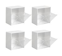 Ujjdwiurgh Boîte de rangement murale transparente pour cotons-tiges, maquillage