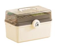 Ujjdwiurgh Boîte de rangement portable multicouche pour médicaments de grande capacité avec compartiments de classification A