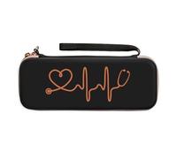 Ujjdwiurgh Boîte de Rangement pour Stéthoscope EVA Mallette de Voyage Portable avec Sac en Filet, Disque Dur, Stylo, Organisateur Noir