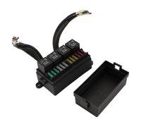 Ujjdwiurgh Boîte de Relais de Fusible de Voiture 12 V Boîte de Fusibles et de Relais Pré-Câblés avec 4 Relais 12 Fusibles ATC/ATO Boîte à Fusibles de Relais 12 V Scellée
