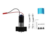 Ujjdwiurgh BoîTe de Vitesses de Transmission en MéTal 370 Moteur avec Accessoires de Mise À Niveau D'Arbre D'EntraîNement pour C14 C24 B24 B36 MN D90 MN99S Voiture RC, Noir