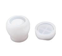 Ujjdwiurgh BoîTe Moule en RéSine, Pot à Pudding avec Couvercle Moule en Silicone pour la CouléE, BoîTe à, Bonbons Collations Conteneur de Stockage Bricolage Artisanat