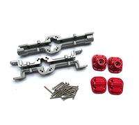 Ujjdwiurgh BoîTier de BoîTier D'Essieu de Pont et en MéTal pour MN D90 D91 MN99 MN99S 1/12 Accessoires de PièCes de Mise à Niveau de Voiture RC, Argent