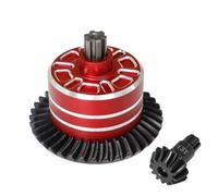 Ujjdwiurgh Boîtier Différentiel en Métal et Ensemble D'Engrenages Différentiels en Acier pour Pièces de Mise à Niveau de Voiture 1/10 2WD 4WD 3S 4S RC Rouge 37T -13T