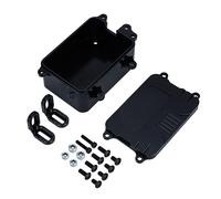 Ujjdwiurgh Boîtier Récepteur en Métal ESC, Pièces de Mise à Niveau, Accessoires Adaptés au Véhicule sur SCX10 1/10 RC Noir