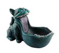 Ujjdwiurgh Bol à Bonbons D'Halloween Statue de Chat Plat à Bonbons pour Bureau Bol à Clés pour Entrée Cadeaux pour Chat à Grande Bouche