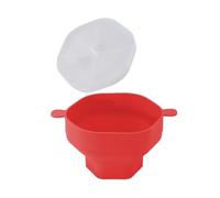 Ujjdwiurgh Bol à -Corn Pliable en Silicone pour Micro-Ondes, Seau avec Couvercle Pliable, Outil de Cuisson de Cuisine Rouge