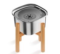 Ujjdwiurgh Bol à Eau Surélevé pour Chien de 3 L, 2,8 L, en Acier Inoxydable, sans Déversement, Grande Capacité, Bol à Nourriture pour Chien à Débit Lent