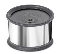 Ujjdwiurgh Bol d'eau pour Chien de 6,5 L, Très Grande Capacité de 1,6 Gallons, Bol d'eau pour Chien sans Déversement, Distributeur d'eau Anti-Déversement en Acier Inoxydable (D)