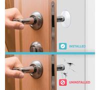 Ujjdwiurgh Bouchon de Poignée de Porte Murale, Autocollant Anti-Collision Transparent en Silicone, Coussinet Anti-Collision de Poignée de Porte Épaissie, Installation Facile et Silencieuse