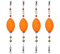 Ujjdwiurgh Bouchons à Éclater pour la Pêche en Eau en Eau Salée Flotteurs à Popper Sébaste Truite Mouchetée Flet à Tête de Mouton Installation Facile Facile à Utiliser Orange