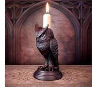 Ujjdwiurgh Bougeoir d'Halloween gothique hibou chauve-souris Bougeoir en résine Bougeoir Figurine d'animal Facile à utiliser