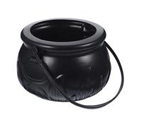 Ujjdwiurgh Bouilloire noire en plastique pour sorcière Patricks Chaudron Sorcière Sorcière Chaudron Décoration Seau à bonbons