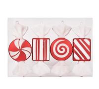 Ujjdwiurgh Boule de Noël à Suspendre en Forme de Canne à Sucre, Pendentif Rouge et Blanc, Sucette, Décoration d'arbre de Noël, Maison, an, C