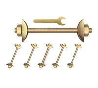 Ujjdwiurgh Boulons de Connecteur de Comptoir, Fixations de Joint de Comptoir M8x100mm, Kit de Connecteur de Joint de Boulon de Traction/Lit/Bloc de Boucher, 6 Pièces