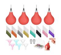 Ujjdwiurgh Bouteille de Glissement en Céramique avec Entonnoir de Remplissage, Aiguille, 3 Oz, Ensemble D'Outils, Fournitures pour la Poterie, Métal pour Argile, Bouteille à Presser pour Glaçure.