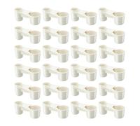 Ujjdwiurgh Bouteille d'eau 24 Pcs Tasses D'Alimenteur D'Oiseau pour Cage Idéal pour la Bouteille de Pigeon Poulet Caille Poultry Blanc