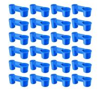 Ujjdwiurgh Bouteille d'eau 24 Pcs Tasses D'Alimenteur d'oiseaux pour Oiseaux pour Cage Idéal pour la Bouteille de Pigeon Poulet Caille Bouche Bleu