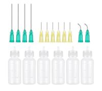 Ujjdwiurgh Bouteilles Applicatrices de Colle à Pointe D'Aiguille, Huileur D'Aiguille de Bouteille à Presser de Précision pour Peinture Artisanale Liquide de Colle Quilling