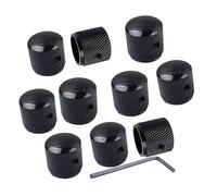 Ujjdwiurgh Bouton de volume en métal pour guitare électrique Noir