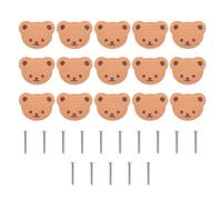 Ujjdwiurgh Boutons de Meubles Boutons de Tiroir en Bois Boutons de Tiroir Ours pour Enfants, Commode, Tiroirs, Cuisine