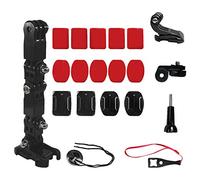 Ujjdwiurgh Bras adhésif incurvé pour casque de moto - Pour caméra d'action 9, 8, 7, 6, 5, 4