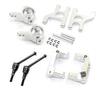 Ujjdwiurgh Bras de suspension en métal pour porte-moyeu de direction avant en métal pour 1/10 RC Crawler CC01 Pièces de mise à niveau, argenté