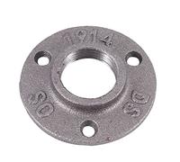 Ujjdwiurgh Bride de tuyau en fonte malléable de 2,5 cm, brides de tuyau industrielles pour tuyaux et raccords filetés noirs 1 pièce