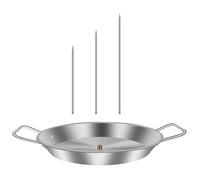 Ujjdwiurgh Brochette de Barbecue Verticale en Acier Inoxydable avec 3 Pointes de Remplacement, Accessoire de Barbecue.