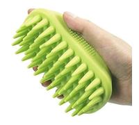 Ujjdwiurgh Brosse de shampooing antidérapante en caoutchouc pour chiens, chats, taille moyenne pour poils longs et courts, souris de toilettage pour animaux de compagnie, vert