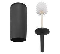 Ujjdwiurgh Brosse de toilette et supports pour cuvette de toilette avec support, gris foncé pour salle de bain, design moderne, brosse de toilette avec couvercle, longue