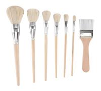 Ujjdwiurgh Brosse serpillère pour peinture acrylique, pinceaux polyvalents pour peinture acrylique, poils de chèvre, facile à installer