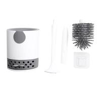 Ujjdwiurgh Brosse WC avec support, brosse de nettoyage et support en silicone